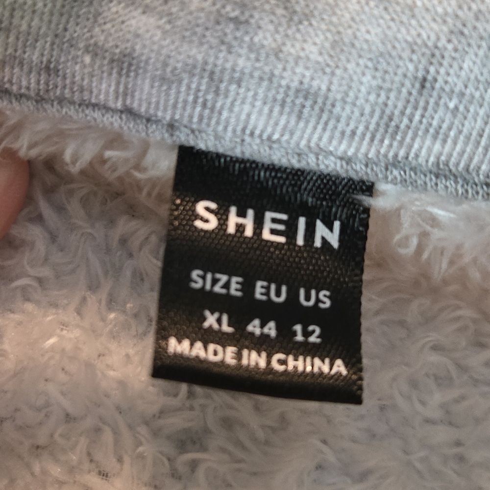 SHEIN Gray Fleece-Lined Sweatshirt - Picture 3 of 15